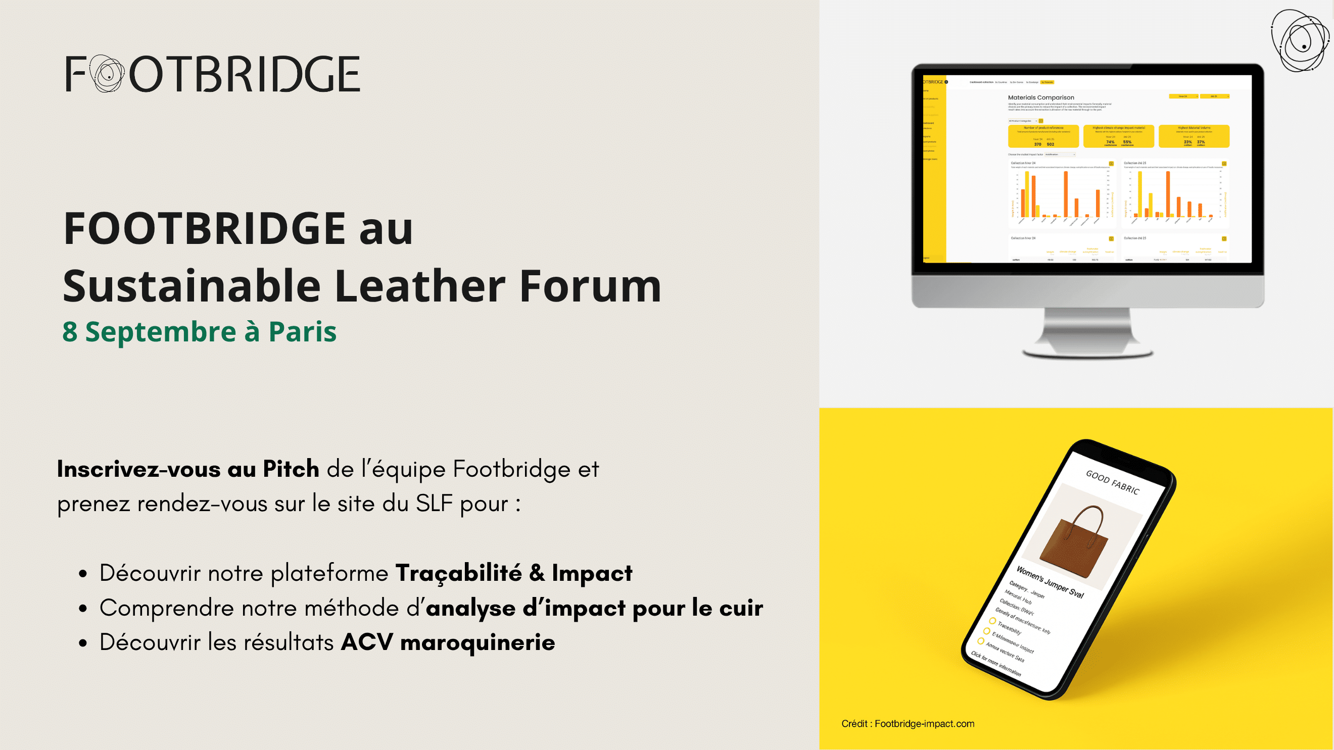 Footbridge au Sustainable Leather Forum